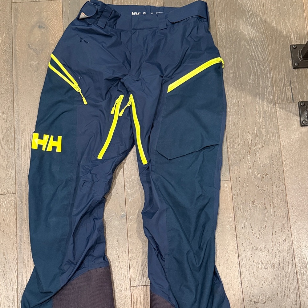Helly Hansen Dark Blue Trousers with Neon Yellow Details